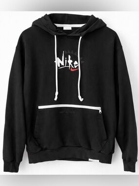 Nike Prototype Black Hoodie Size Large | Rare Sample Piece Zip Pocket